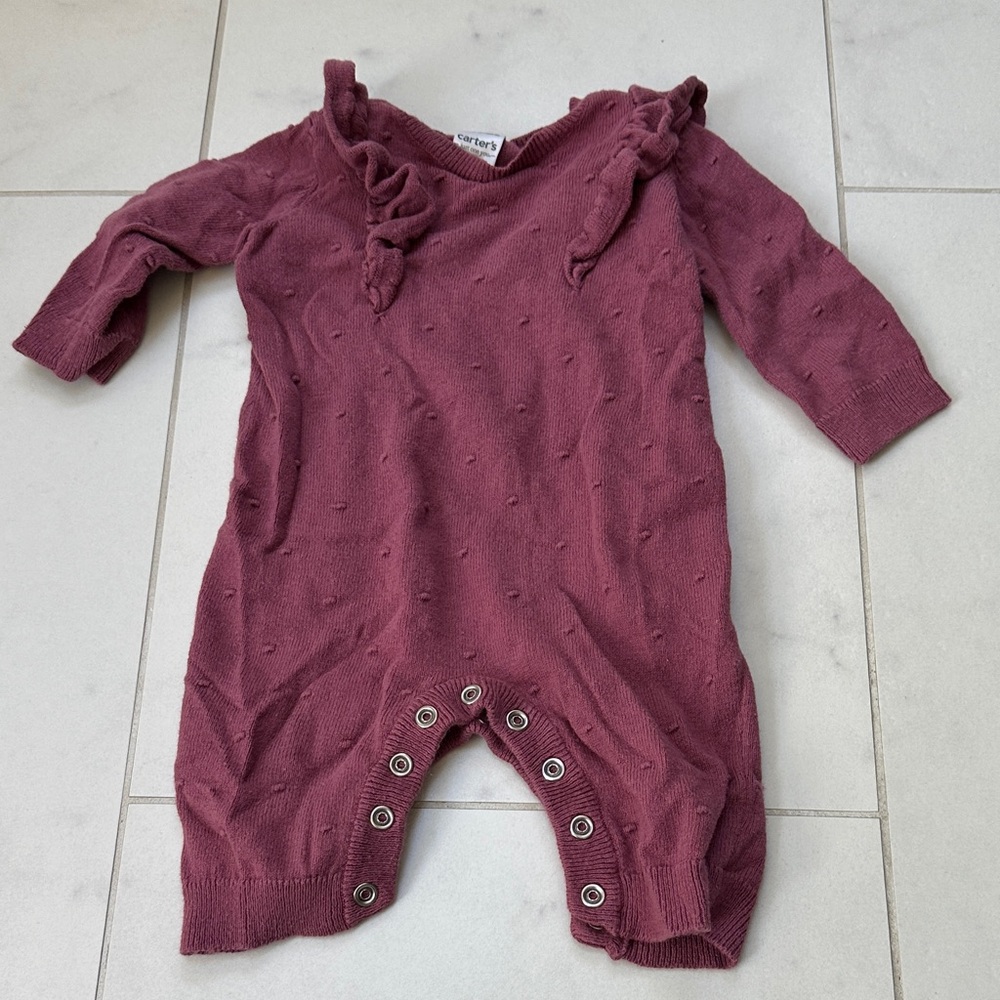 Carter's Plum Textured Bodysuit